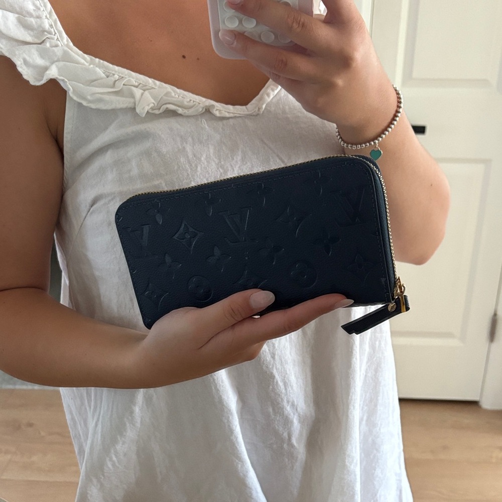 Dark Blue Embossed Wallet